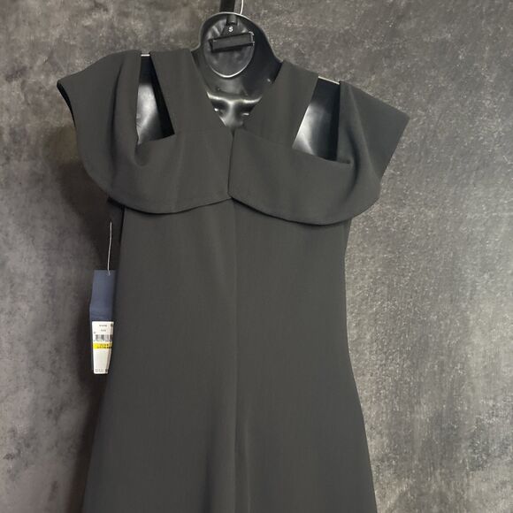 RACHEL Rachel Roy Cold Shoulder Ruffle Halter Dress Black Size M NEW - Picture 6 of 11